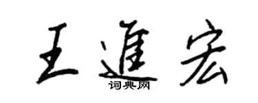 王正良王进宏行书个性签名怎么写