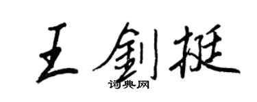王正良王剑挺行书个性签名怎么写