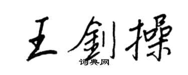 王正良王剑操行书个性签名怎么写