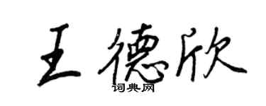 王正良王德欣行书个性签名怎么写