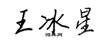 王正良王冰星行书个性签名怎么写