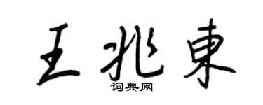 王正良王兆东行书个性签名怎么写