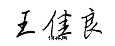 王正良王佳良行书个性签名怎么写
