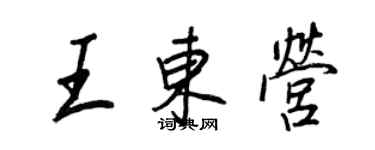 王正良王东营行书个性签名怎么写