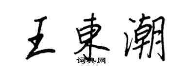 王正良王东潮行书个性签名怎么写