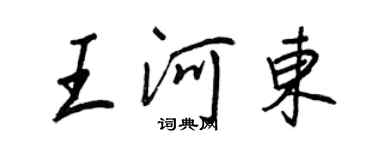 王正良王河东行书个性签名怎么写