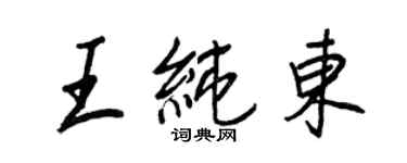 王正良王纯东行书个性签名怎么写