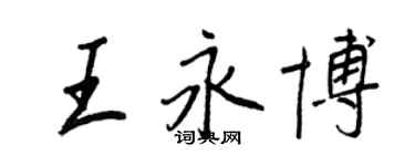 王正良王永博行书个性签名怎么写