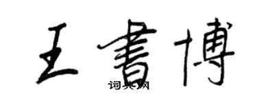 王正良王书博行书个性签名怎么写