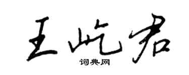 王正良王屹君行书个性签名怎么写