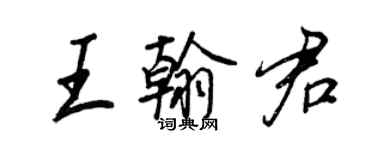 王正良王翰君行书个性签名怎么写