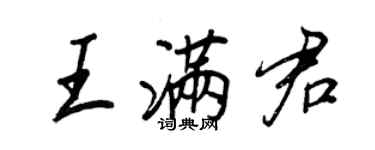 王正良王满君行书个性签名怎么写