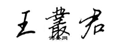王正良王丛君行书个性签名怎么写
