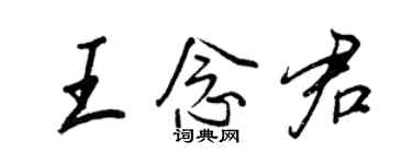 王正良王念君行书个性签名怎么写