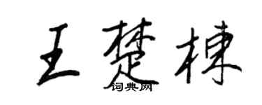 王正良王楚栋行书个性签名怎么写