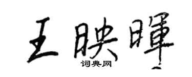 王正良王映晖行书个性签名怎么写