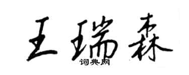 王正良王瑞森行书个性签名怎么写