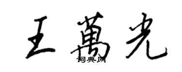 王正良王万光行书个性签名怎么写