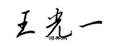 王正良王光一行书个性签名怎么写