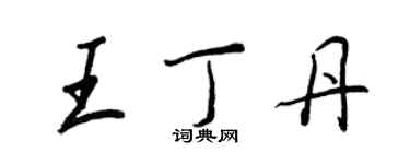 王正良王丁丹行书个性签名怎么写