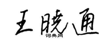 王正良王晓通行书个性签名怎么写