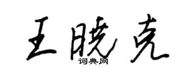 王正良王晓克行书个性签名怎么写