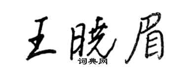 王正良王晓眉行书个性签名怎么写