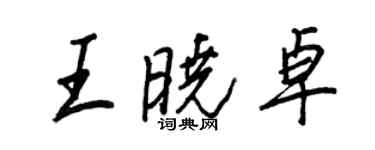王正良王晓卓行书个性签名怎么写