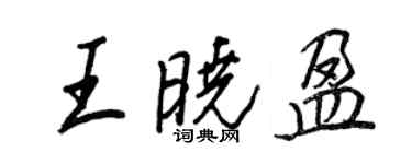 王正良王晓盈行书个性签名怎么写