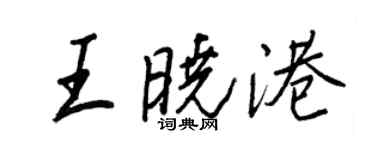 王正良王晓港行书个性签名怎么写