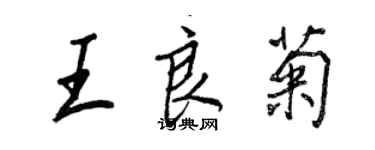 王正良王良菊行书个性签名怎么写