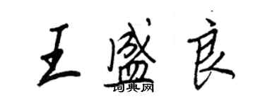 王正良王盛良行书个性签名怎么写