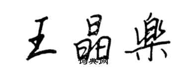 王正良王晶乐行书个性签名怎么写