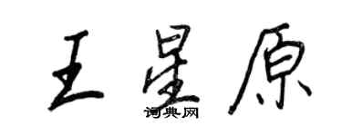 王正良王星原行书个性签名怎么写