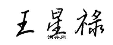 王正良王星禄行书个性签名怎么写