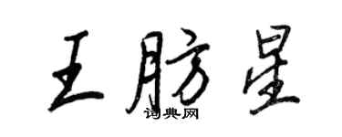 王正良王肪星行书个性签名怎么写