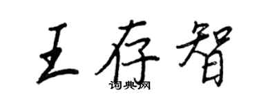 王正良王存智行书个性签名怎么写