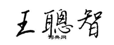 王正良王聪智行书个性签名怎么写