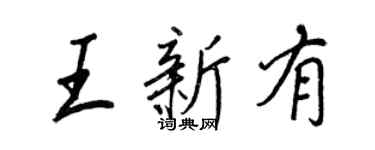 王正良王新有行书个性签名怎么写