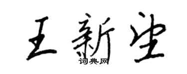 王正良王新望行书个性签名怎么写