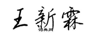 王正良王新霖行书个性签名怎么写