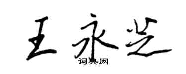 王正良王永芝行书个性签名怎么写