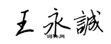 王正良王永诚行书个性签名怎么写