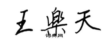王正良王乐天行书个性签名怎么写