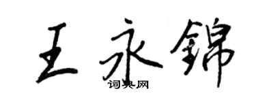 王正良王永锦行书个性签名怎么写