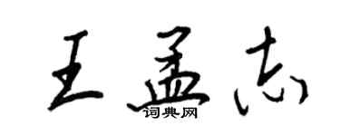 王正良王孟志行书个性签名怎么写