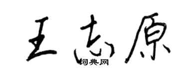 王正良王志原行书个性签名怎么写