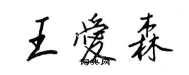 王正良王爱森行书个性签名怎么写