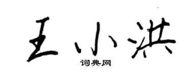 王正良王小洪行书个性签名怎么写