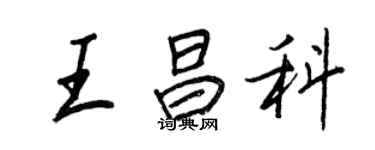 王正良王昌科行书个性签名怎么写